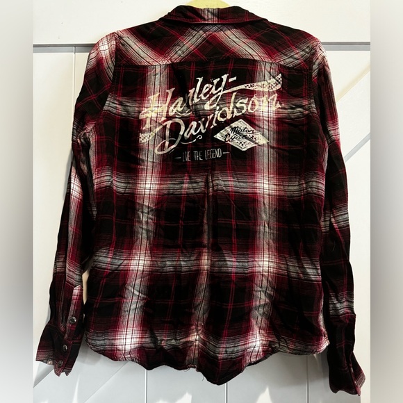 Women’s Harley-Davidson Flannel Button Up size Large - Picture 4 of 4
